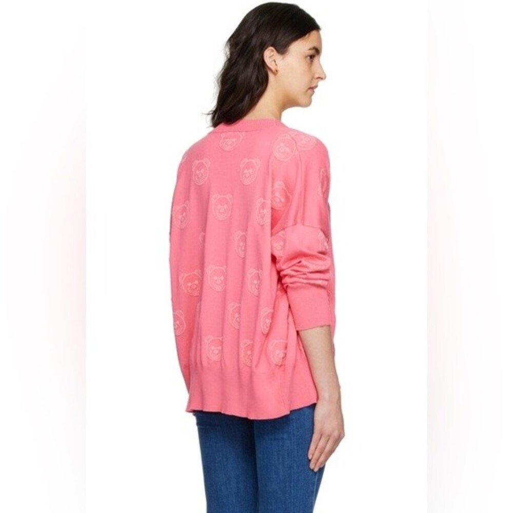 MOSCHINO Couture teddy bear cardigan in pink Size 6 NWOT - Picture 6 of 8